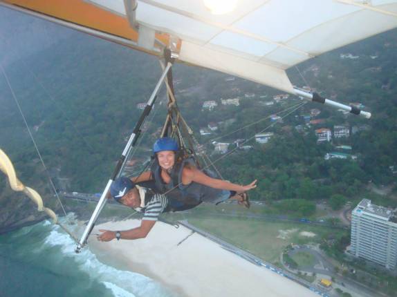Voando de asa delta no Rio de Janeiro - RJ
